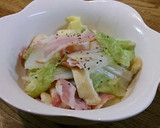 簡単♡白菜とベーコンと油揚げの白だし煮作り方7写真