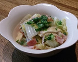 簡単♡白菜とベーコンと油揚げの白だし煮作り方8写真