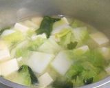 しゃきしゃき食感の白菜の味噌汁作り方5写真