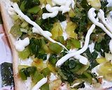 黄金コンビ！野沢菜と沢庵のチーズトースト作り方2写真