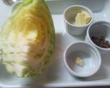 激旨♪キャベツのアンチョビバターソース☆作り方1写真