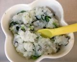 離乳食後期＊小松菜と海苔のミニ焼おにぎり作り方2写真