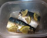 鯖の塩レモン焼き＊オニオンスライス添え作り方1写真