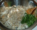 しらすと水菜のパスタ温泉卵添え作り方4写真