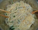 しらすと水菜のパスタ温泉卵添え作り方6写真