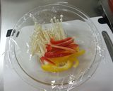 えのきとパプリカの塩昆布あえ作り方2写真