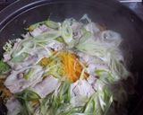 土鍋で千切り野菜と豚バラ肉の重ね蒸し作り方5写真