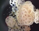 鯖缶と水菜とれんこんのパスタ作り方3写真