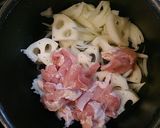 鶏肉＆れんこんのミルクスープ作り方1写真