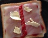 お餅アレンジ★とろけるハニー餅トースト作り方3写真