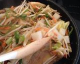 もんじゃ風野菜たっぷりの餅明太チーズ焼作り方4写真