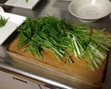 豚肉のマヨ炒め水菜和え作り方1写真