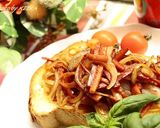 トーストに人参と玉ねぎの甜麺醤炒め作り方6写真