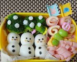 雪だるま　簡単キャラ弁　可愛いうずらの卵作り方5写真