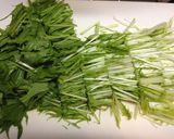 水菜のサラダ マヨごまソース作り方1写真