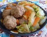 ✤豚肉団子と白菜の煮物✤作り方5写真