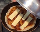 正月で余ったもちで、もちマルゲリータピザ作り方10写真