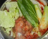 鶏手羽元と白菜のトマト鍋作り方3写真