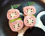 カニカマ❤︎リンゴちゃん✴︎キャラおかず作り方5写真