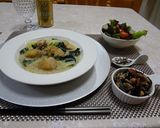 鶏肉と白菜ほうれん草のミルク煮作り方7写真