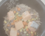 鮭とまいたけとごぼうの炊き込みご飯作り方5写真