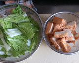 白菜と厚揚げの味噌炒め作り方1写真