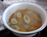 大根とにんじんとごぼう天の煮物作り方3写真