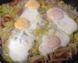 朝食に☆お弁当に☆白菜の巣篭もり卵作り方5写真