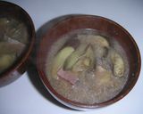 なすとベーコンの味噌スープ作り方4写真