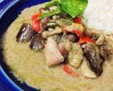 簡単！チキンと茄子のグリーンカレー作り方10写真