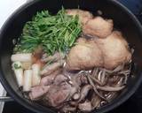 セリと牛蒡の鴨鍋風作り方7写真
