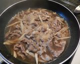 旨！ごぼうと牛肉の玉子とじ作り方3写真