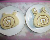 市販ロールケーキでラインキャラケーキ♪作り方2写真