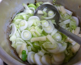ふとねぎとたけのこ白菜のみそ汁作り方4写真