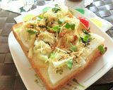 大根×粉わかめ&味付けたらのトースト作り方8写真