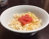 明太子卵かけごはん作り方1写真