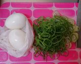 カレー付け合わせ✌青い部分＆モヤシ＆卵作り方1写真