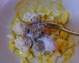 カレー付け合わせ✌青い部分＆モヤシ＆卵作り方3写真