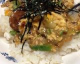 ササッとサンマ！蒲焼き缶で卵とじ丼☆作り方4写真