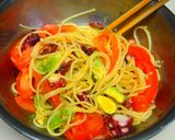 たことアボカドの冷製オリーブパスタ☆作り方6写真