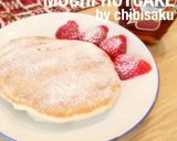 もちふわ♡お餅で苺大福風ホットケーキ作り方8写真