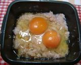 ★レンジで簡単！カニ入りだし巻き玉子風♪作り方1写真