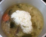 簡単!みそ汁&チーズでリゾット風雑炊☆作り方1写真