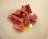 米粉で焼きチョコクッキー　イチゴ＆バナナ作り方2写真