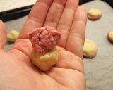 米粉で焼きチョコクッキー　イチゴ＆バナナ作り方6写真