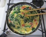 サーモンとほうれん草のスペイン風オムレツ作り方6写真