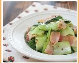 ちんげん菜の粒マスタード✿バター炒め作り方5写真
