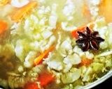 もちもち白玉団子とター菜の中華風スープ作り方14写真