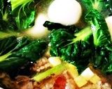 もちもち白玉団子とター菜の中華風スープ作り方16写真
