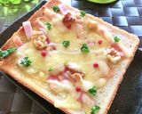 ベーコン×胡桃×チーズのトースト作り方4写真